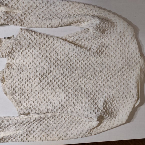 White  Rayure  Paris zip textured jacket - Picture 3 of 3